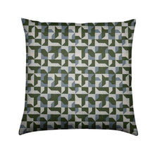 Load image into Gallery viewer, Brushed Twill Cushion, Green Abstract