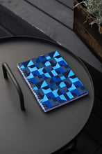 Load image into Gallery viewer, Spiral A5 Notebook, Blue Abstract