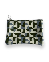 Load image into Gallery viewer, Leather Clutch Bag, Green Abstract