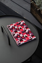 Load image into Gallery viewer, Spiral A5 Notebook, Red Abstract