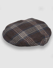 Load image into Gallery viewer, Cashmere 103 Flat Cap, Taupe Check