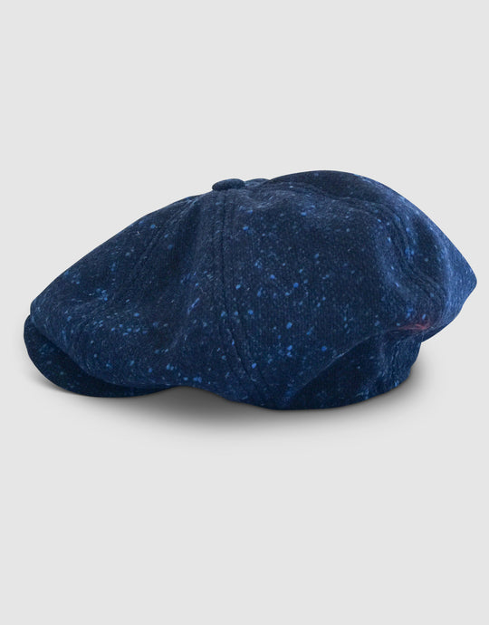 Pure Wool 203 Newsboy Cap, Speckled Blue