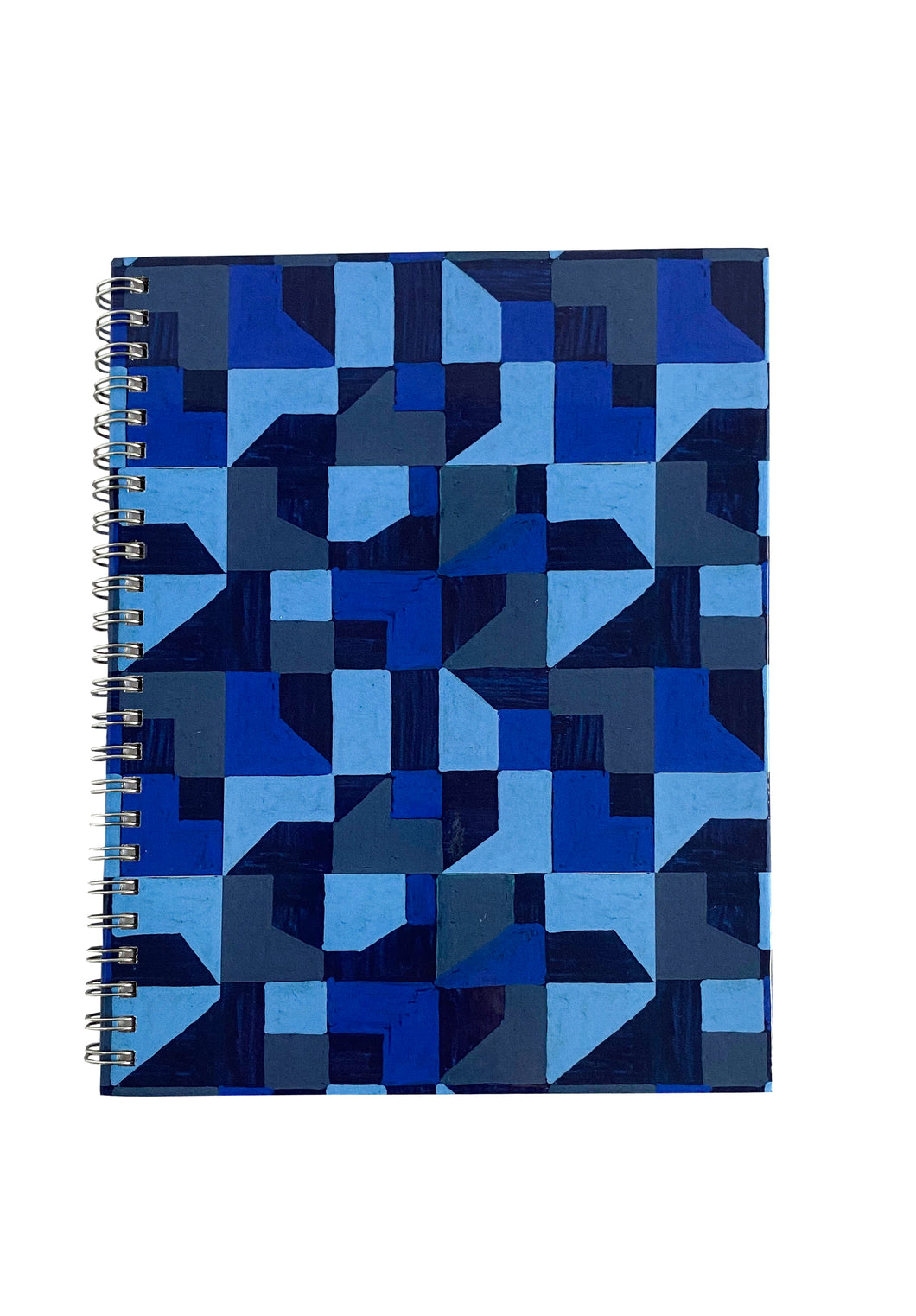 Spiral A5 Notebook, Blue Abstract