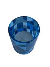Load image into Gallery viewer, Glass Tea Light Candle Holders, Blue Abstract 3 Set