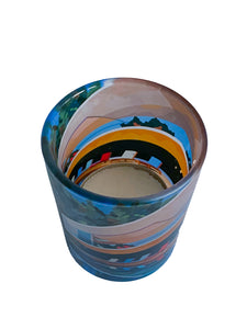Glass Tea Light Candle Holders, Brazil House 3 Set